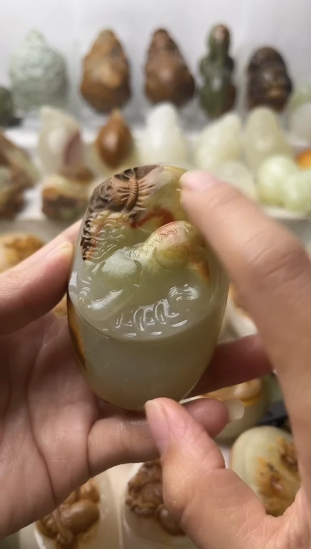 石材古青石棉纹正常不退换貔貅