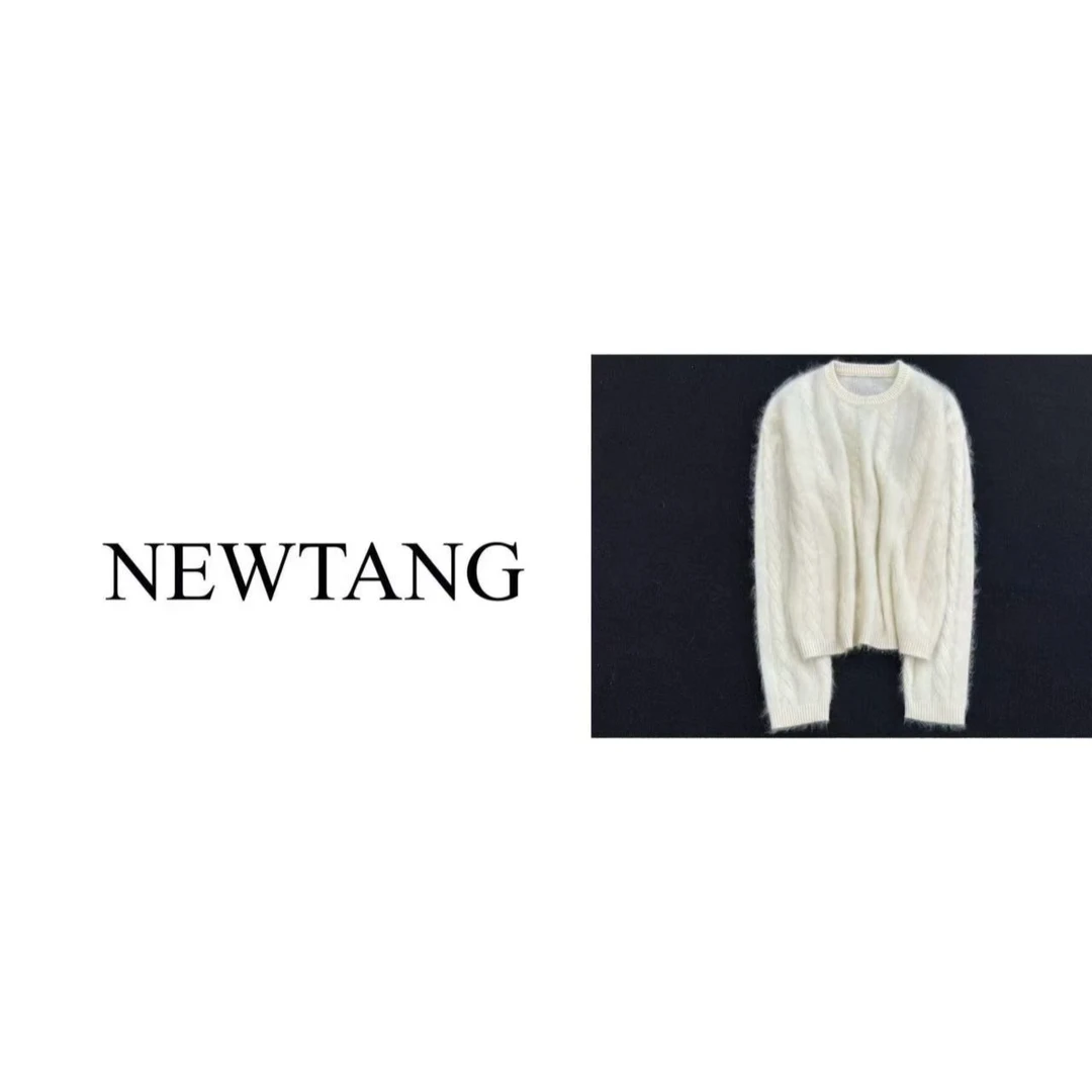 【月光】1232 100%羊毛圆领麻花毛衣女高级感长袖软糯针织