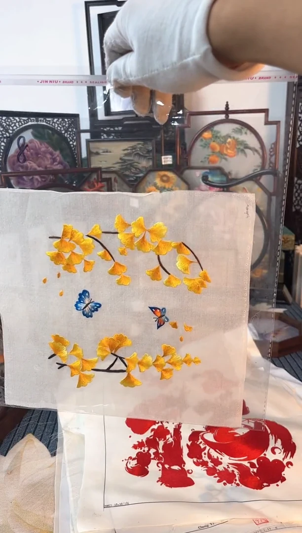 刺绣非遗苏绣双面绣片