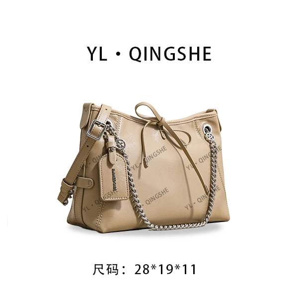 【依琳定制】女士潮流时尚经典气质手拎单肩包SK-82907-1-浅卡其