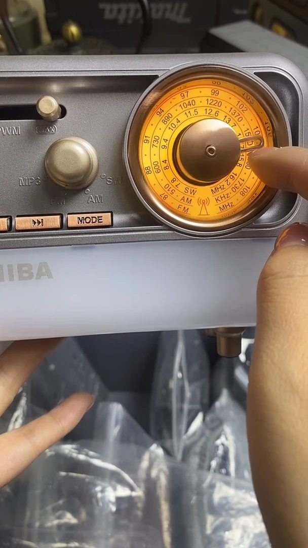 平****6小东长条收音机银色