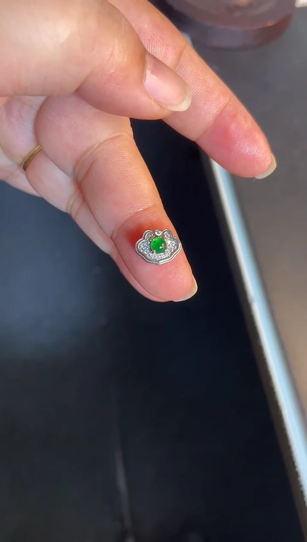 吊坠(不含链)银S925镶嵌翡翠1