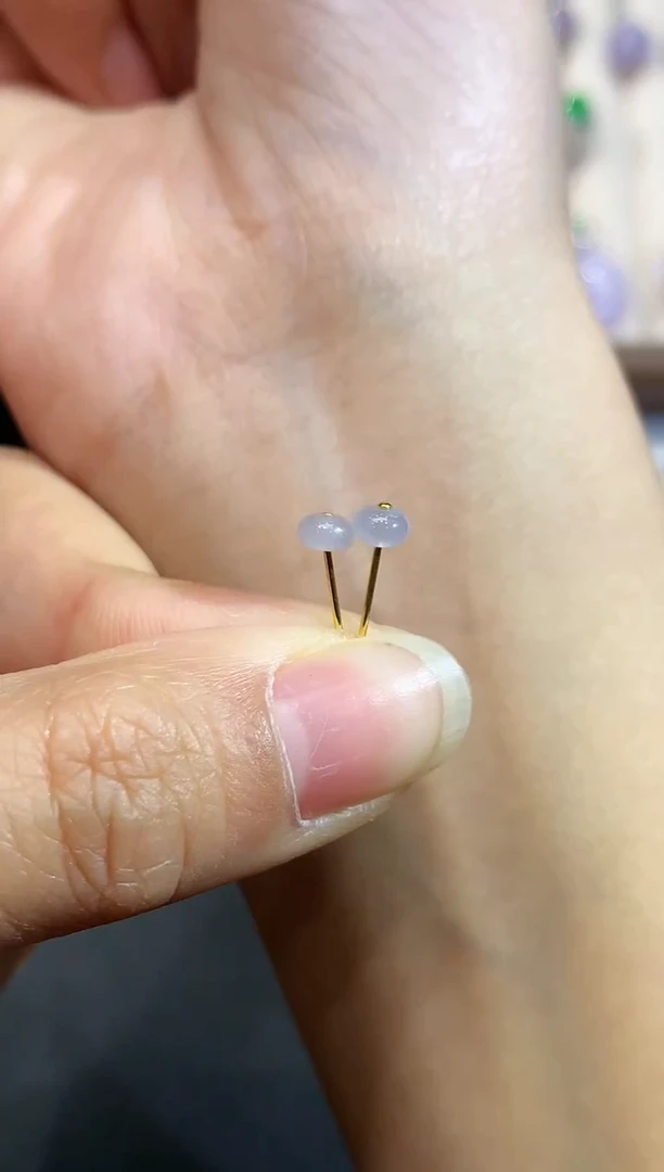 【闪购商品】翡翠耳饰18K金镶嵌L0562多样性发其一