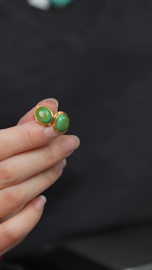 未镶嵌绿松石T33（多样性发一件）耳钉