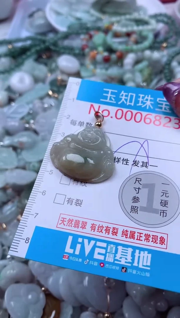 翡翠未镶嵌吊坠(不含链)6823