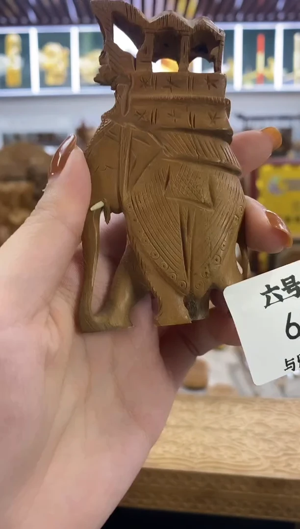 檀香木其他工艺品象车 38克 微瑕 6号仓60