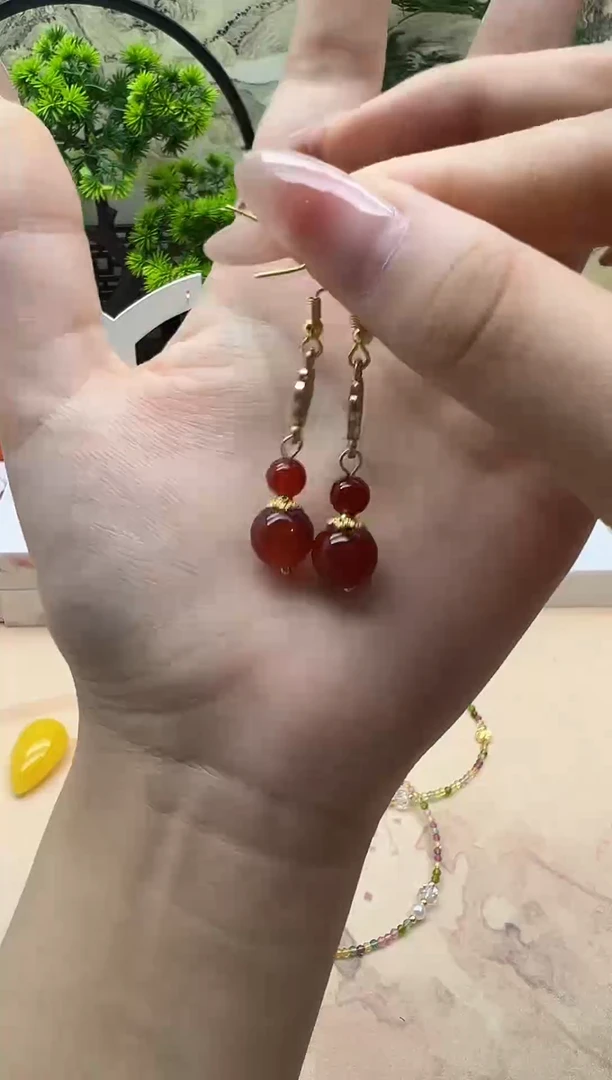 未镶嵌南红玛瑙耳饰4