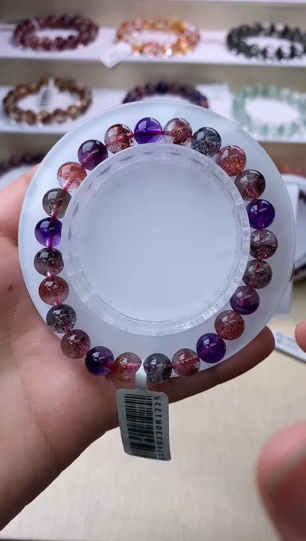 【闪购商品】水晶手链未镶嵌黑加仑超七单圈8m+