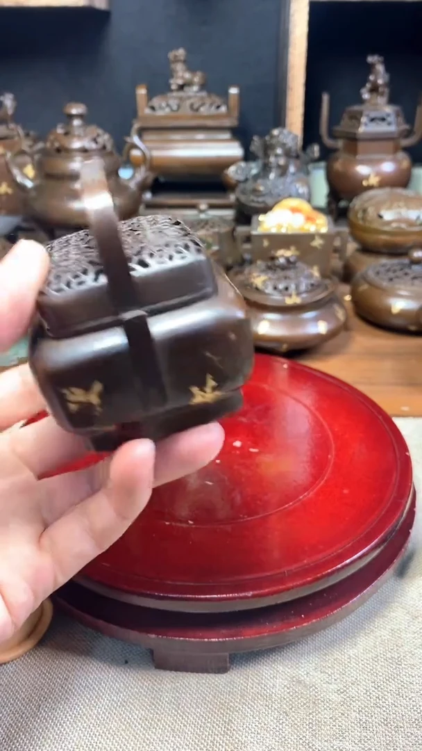 【闪购商品】苏工 精品铜香炉/摆件