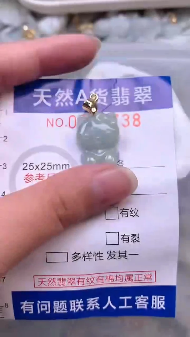 翡翠未镶嵌吊坠(不含链)1