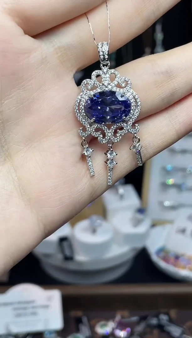 合成立方氧化锆925银编号F0228 吊坠