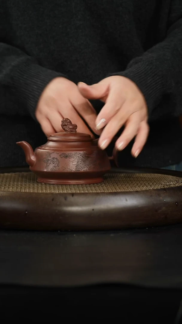 茶壶紫砂老紫泥 350cc左右