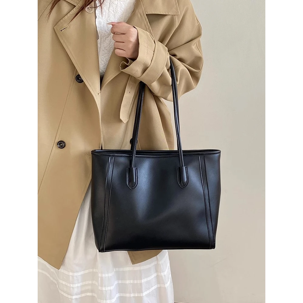 156【箭头大包黑】新款女包大容量韩版百搭通勤单肩托特包