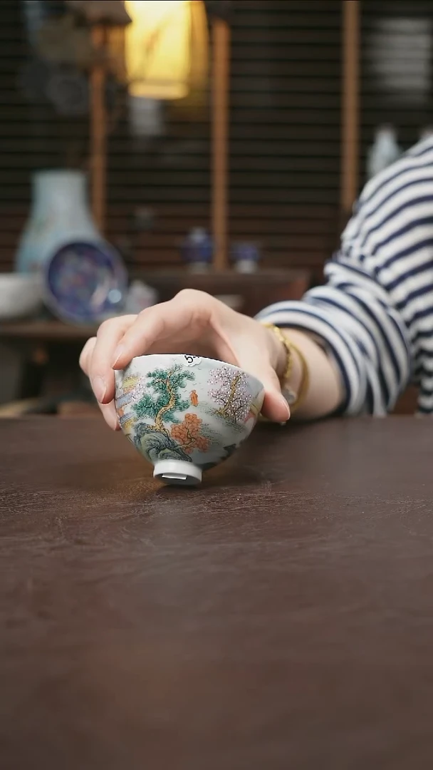 杯景德镇陶瓷杯碗柴烧多人