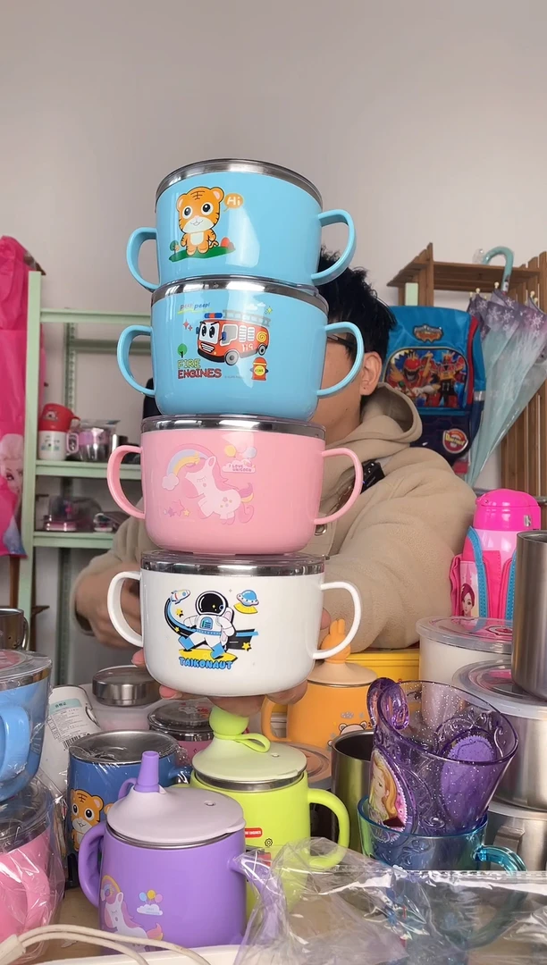 不锈钢双把手600碗一个