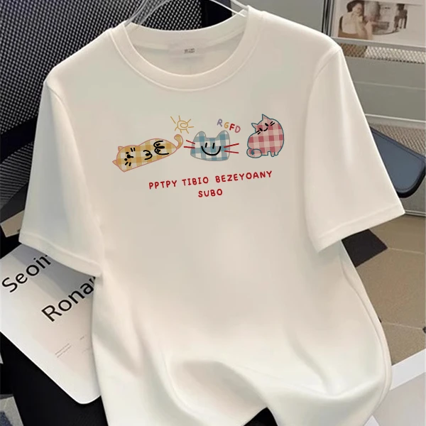 宽松高级感t恤女网红时尚炸街休闲服显瘦女装2025爆款洋气短袖