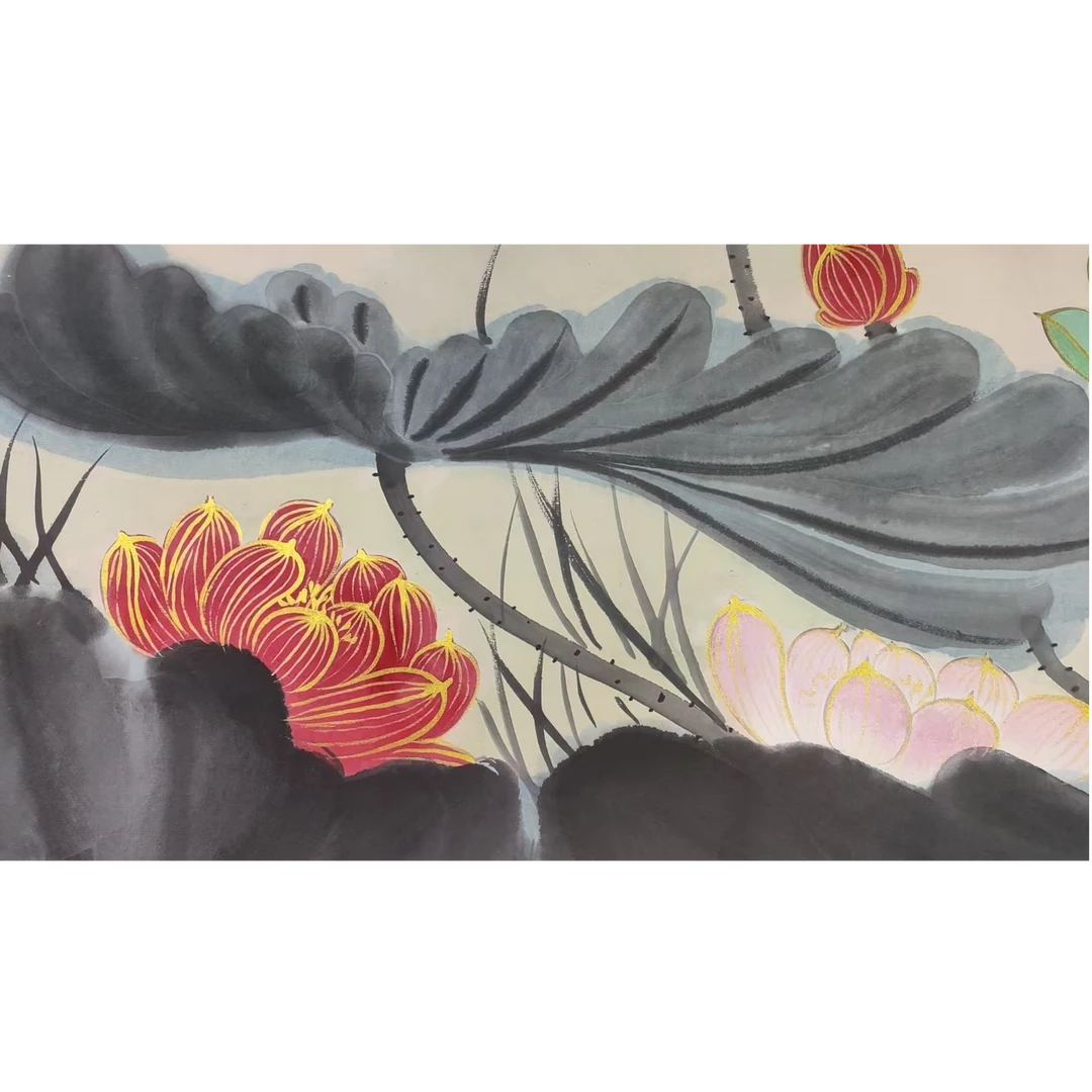 张老荷花小长卷400/33