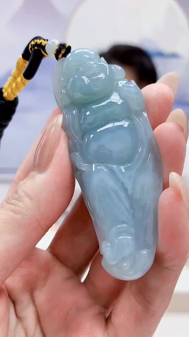 未镶嵌定制翡翠5060MM-毛货挂件46