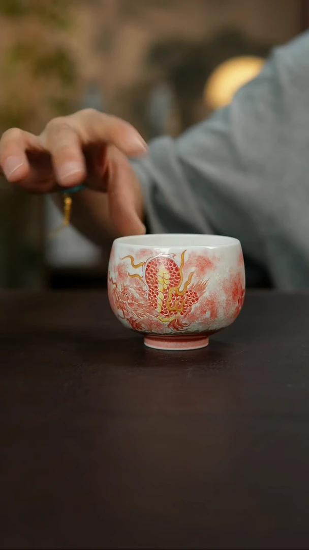 杯景德镇陶瓷杯碗柴烧多人