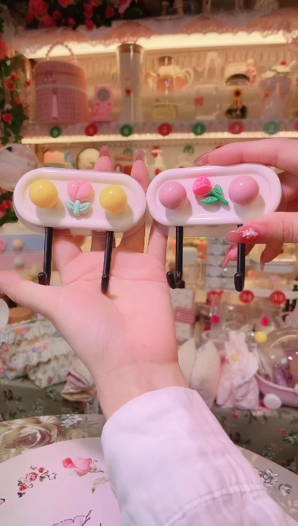 双头挂钩粉黄——手工制作品质好！