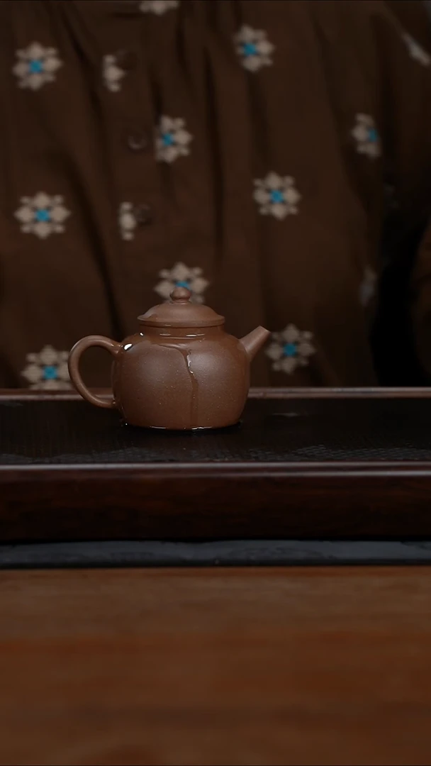 茶壶紫砂150cc原矿羊角山紫泥宫灯16