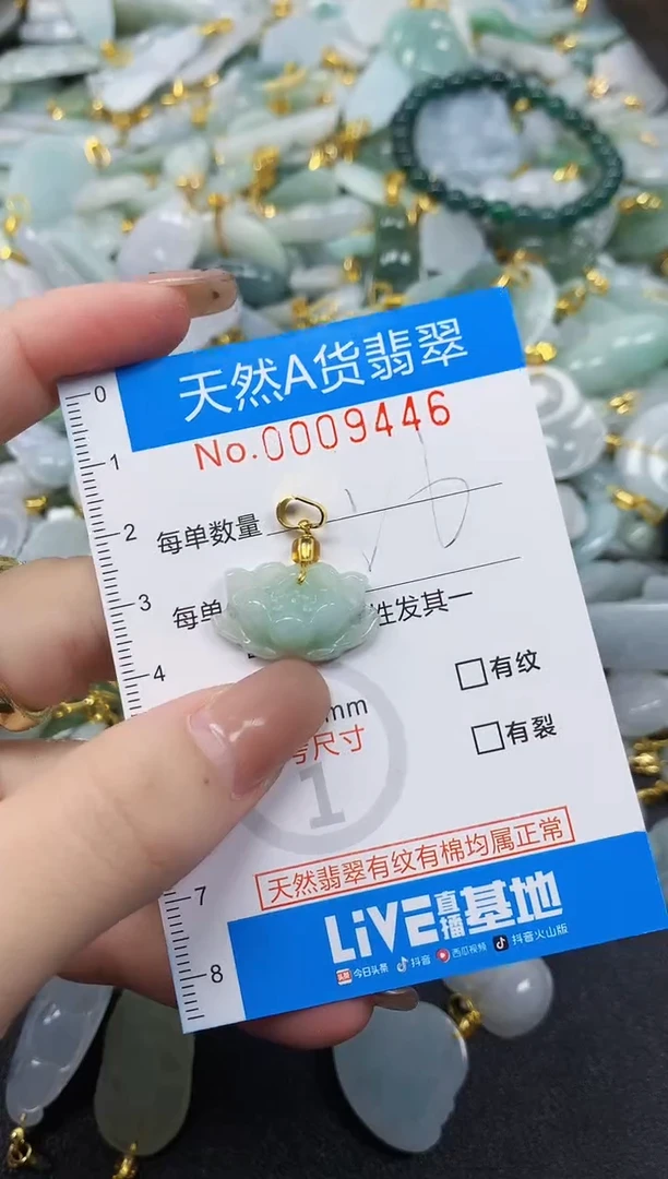 颈饰未镶嵌翡翠净货挂件-9446