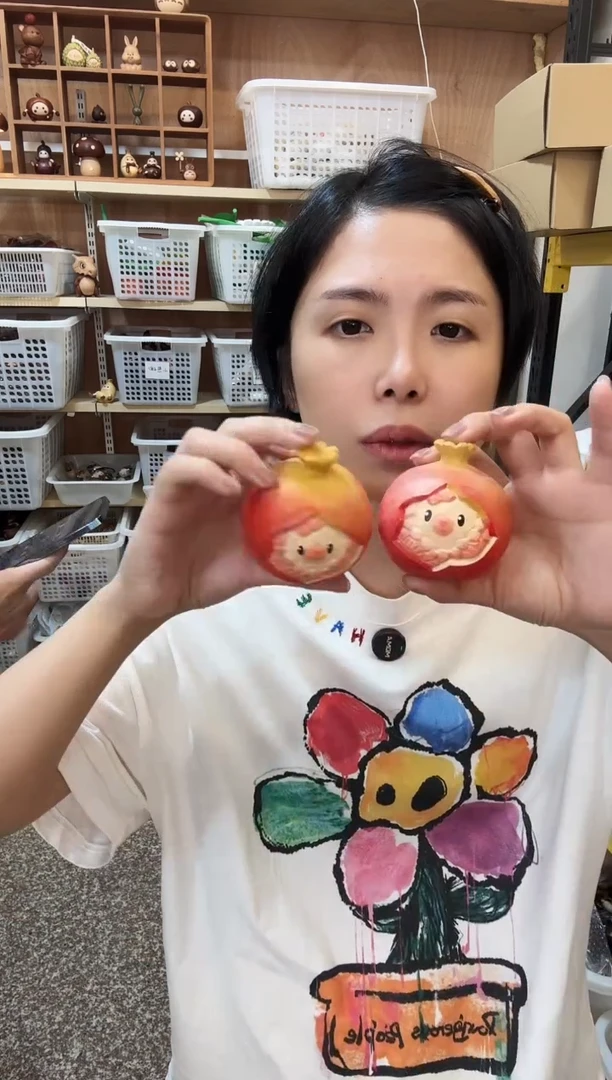 木木雕原木石榴摆件