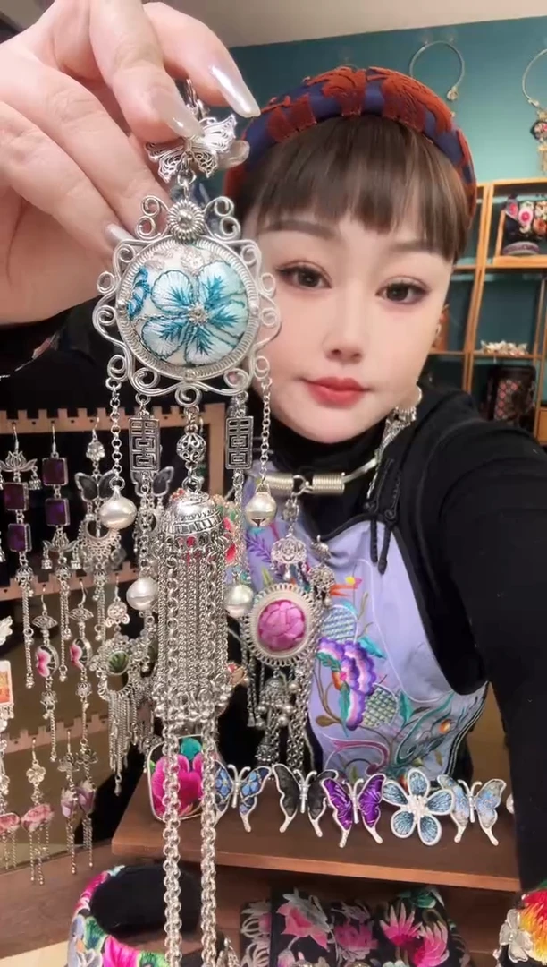 刺绣纯手工民族风刺绣压襟