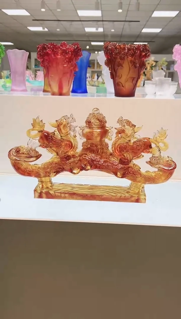 手工艺品琉璃沐古法琉璃招财如意