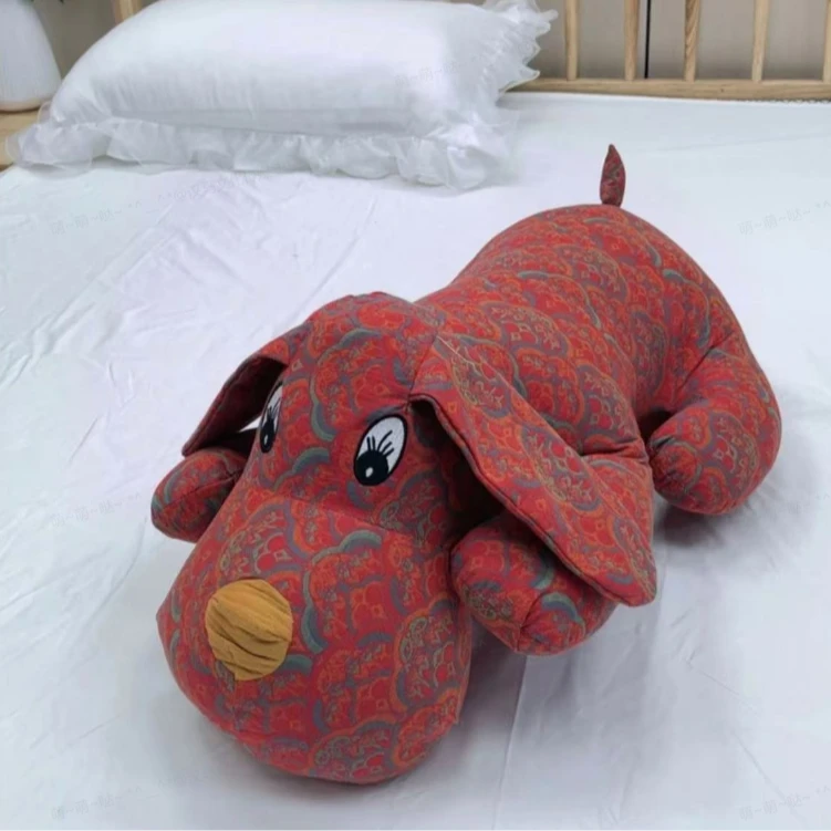 【MS】碎花双层纱玩偶--趴趴狗红