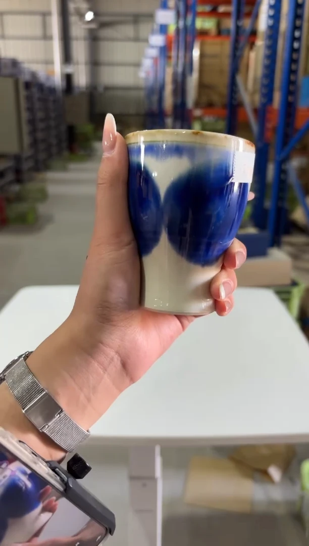 玻璃纸藍ブルー丸紋 タンブラー