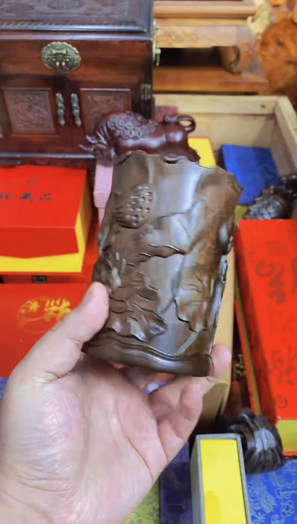 木质荷花笔筒直播推荐直播推荐