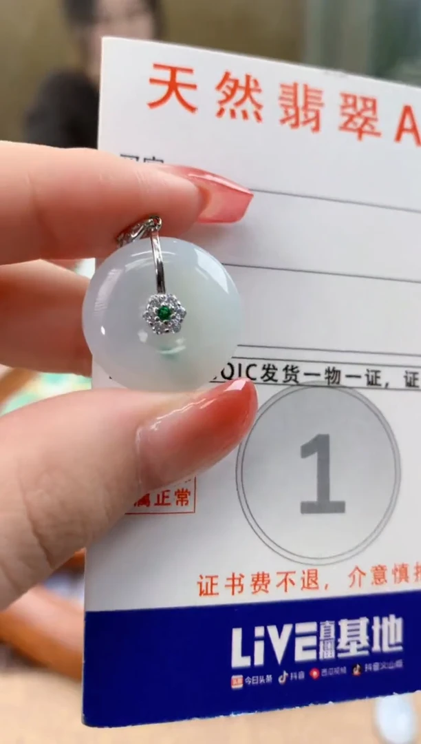 颈饰未镶嵌翡翠天然A货翡翠挂件