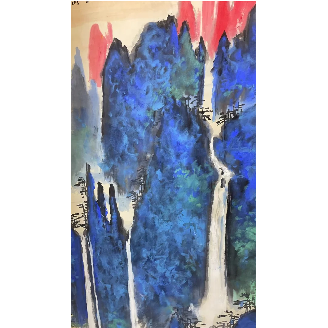 刘老 款 绘画山水立轴137*67平尺8.2