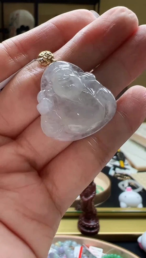 翡翠18K金镶嵌颈饰LC0620-454