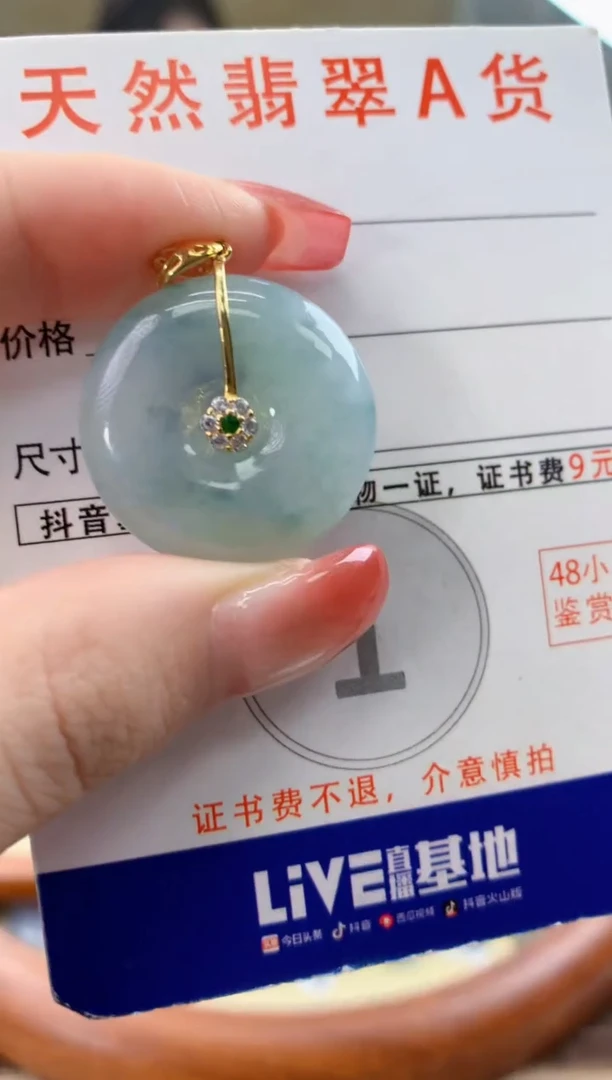 颈饰未镶嵌翡翠天然A货翡翠挂件