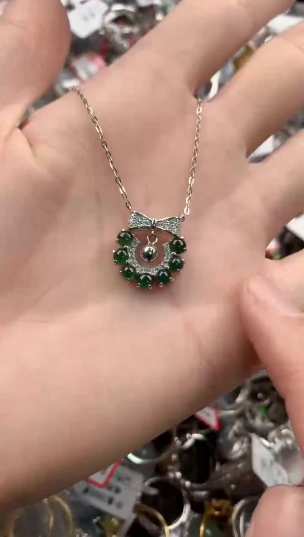 银S925镶嵌戒指翡翠444    7