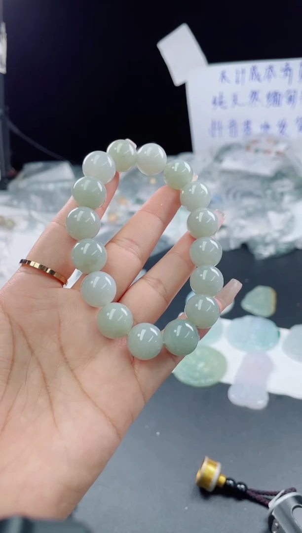 未镶嵌定制翡翠珠串13.9