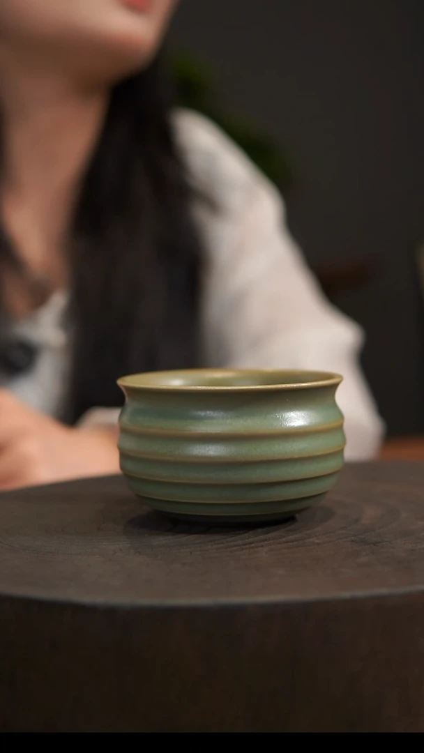 杯子秋*炫纹杯 汝州原产地  原矿老釉