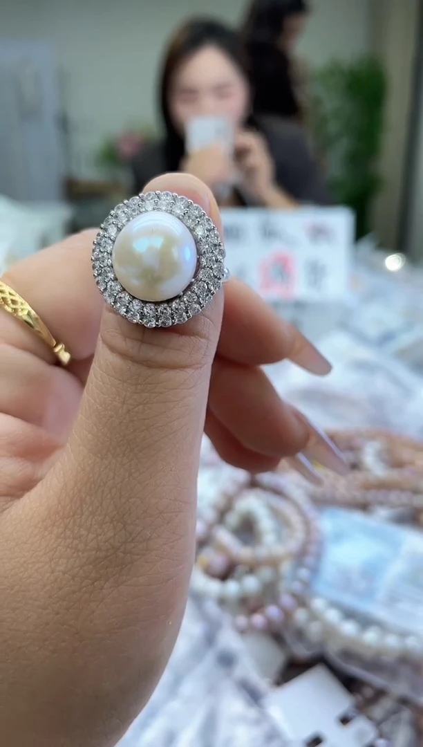 未镶嵌戒指1淡水珍珠白色系