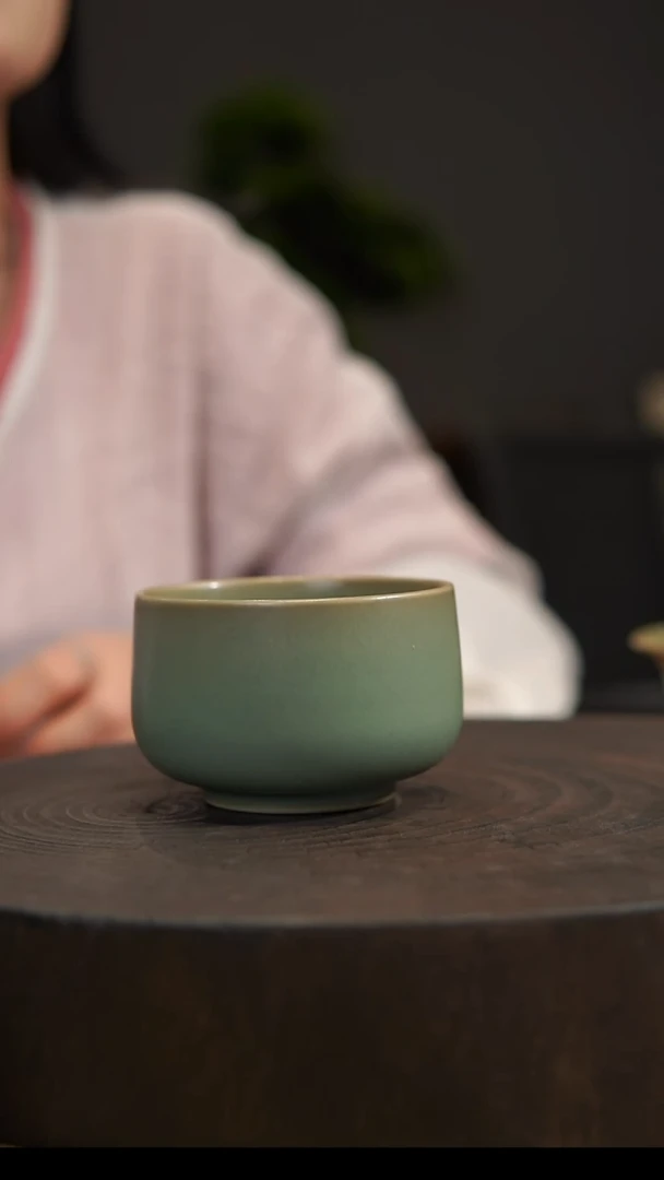 杯子高足禅定杯 汝州原产地  原矿老釉