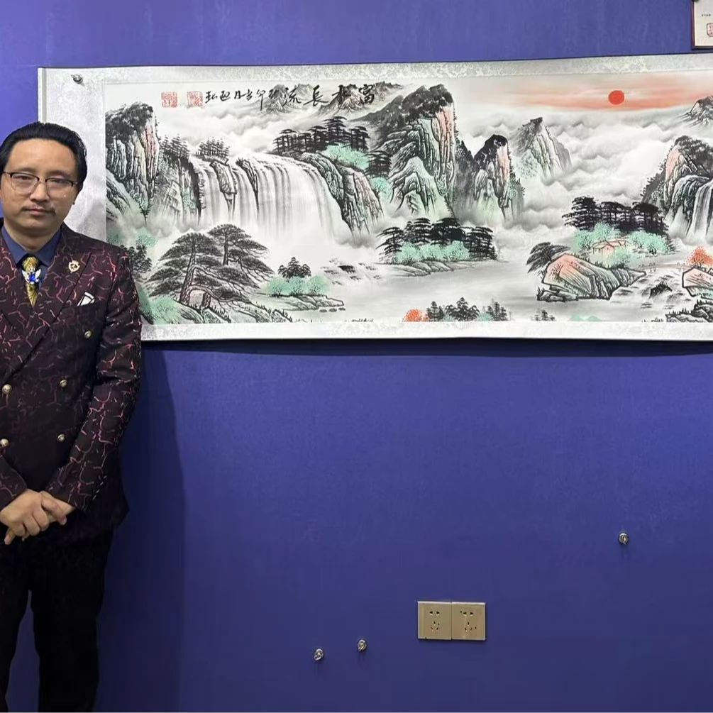 马迎春 《富水长流》  小六尺白   国墨堂