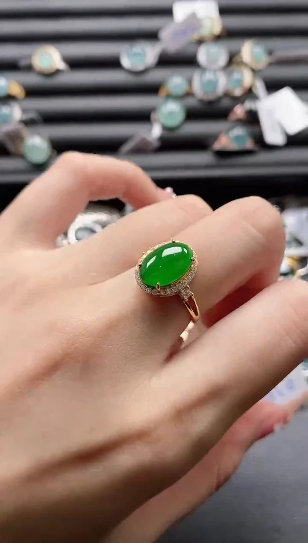 【闪购商品】翡翠戒指银S925镶嵌1111