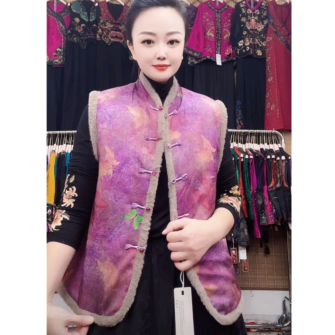 451新中式长袖刺绣短马甲民族风