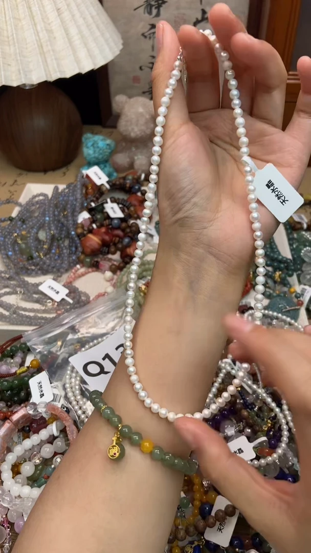 淡水珍珠银S925镶嵌颈饰131