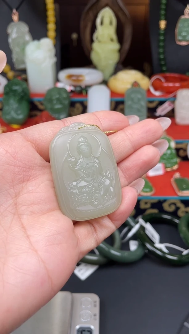 和田玉未镶嵌颈饰吊坠g024