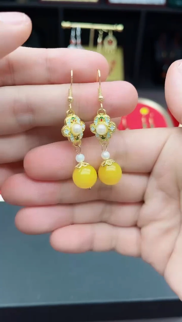 【闪购商品】玛瑙/玉髓耳钉银S925镶嵌330000