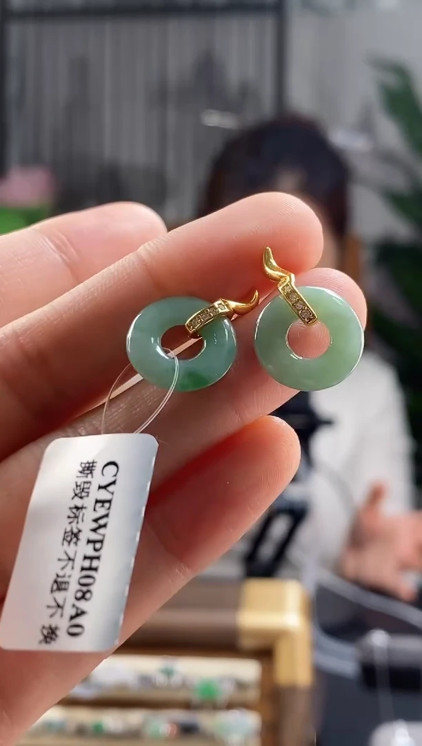 颈饰银S925镶嵌翡翠17355