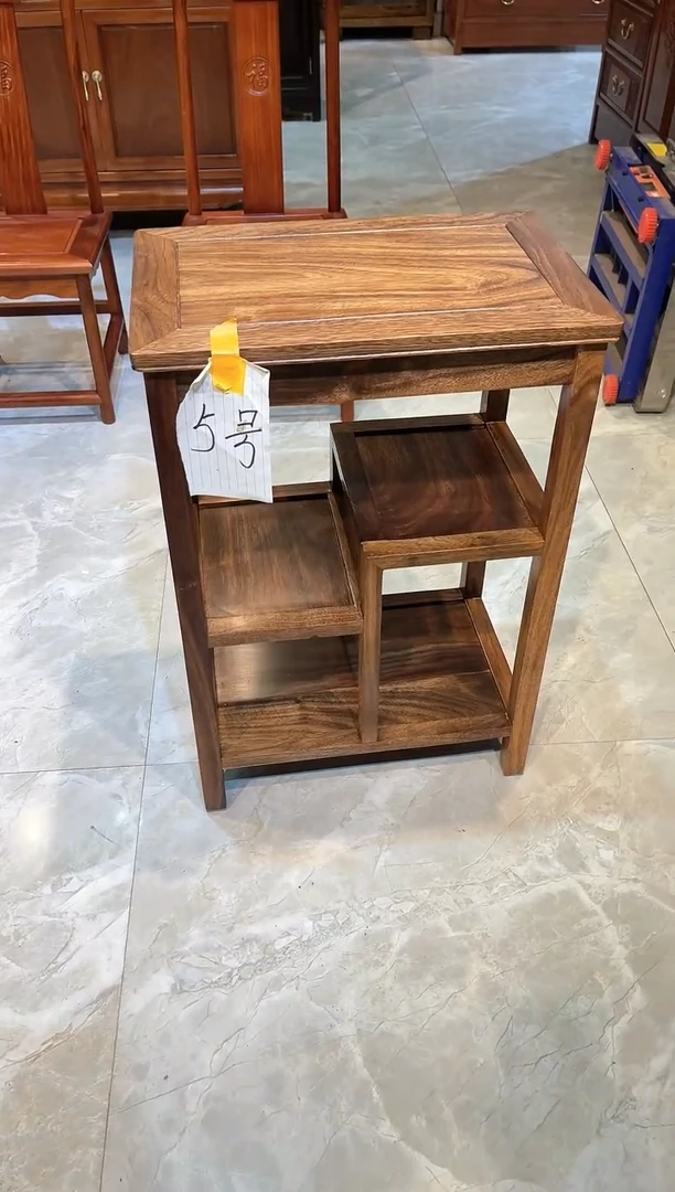 黑酸枝木类成套家具蜗*h原木色置物架45*30*65