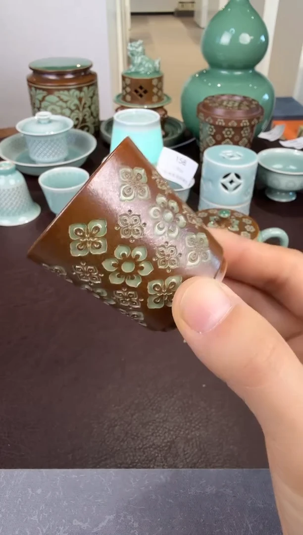 青瓷手工茶器包邮